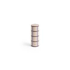 HAY - Column Stearinlys Medium H20 (Hvid & Bordeaux & Blå & Sølv) - Klar til levering - Prismatch - White & Bordeaux & Blue & Silver