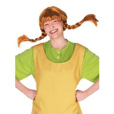 Maskworld Original Pippi Langstrumpf Perücke für Erwachsene - rote Haare mit 2 Zöpfen - Kostüm-Zubehör für Karneval, Halloween & Motto-Party