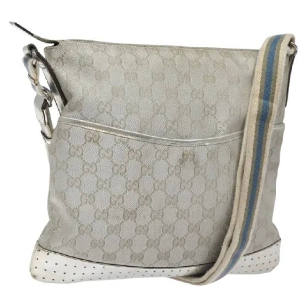 Gucci Vintage Pre-owned Canvas gucci-tasker - Vintage - Dame - Grå - ONE SIZE - Uld