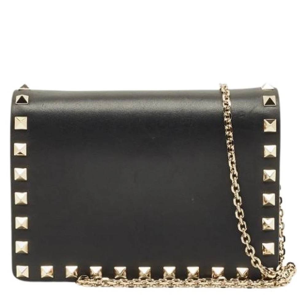 Valentino Vintage Pre-owned Leather Clutch - Vintage - Dame - Sort - ONE SIZE - Læder