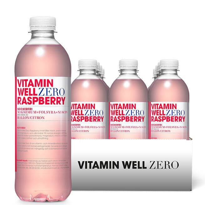 Vitamin Well Raspberry Zero (12 x 500ml)