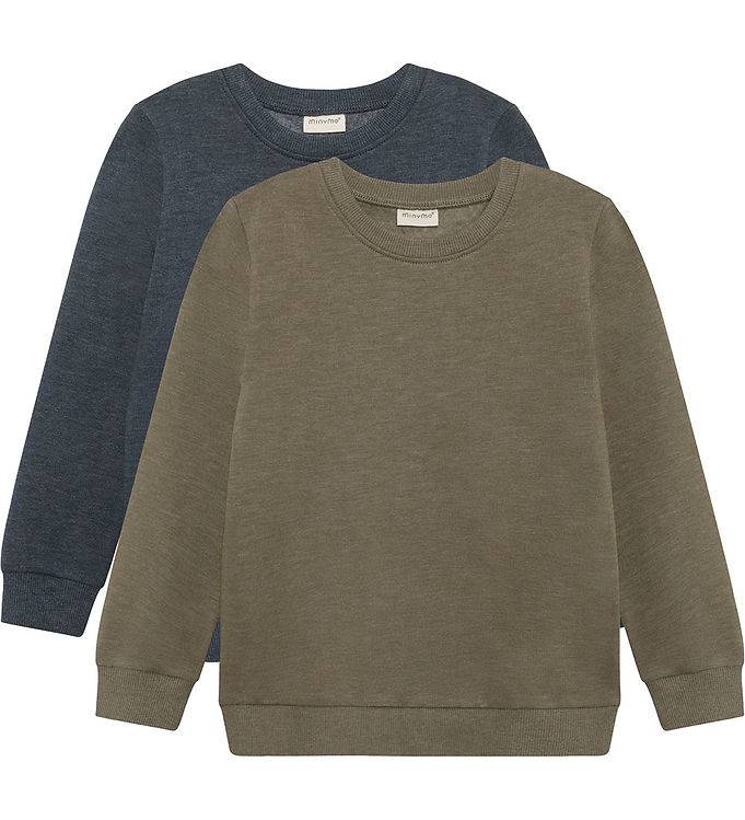 Minymo Sweatshirts - 2-pak - Vetiver - Minymo - 10 år (140) - Sweatshirt