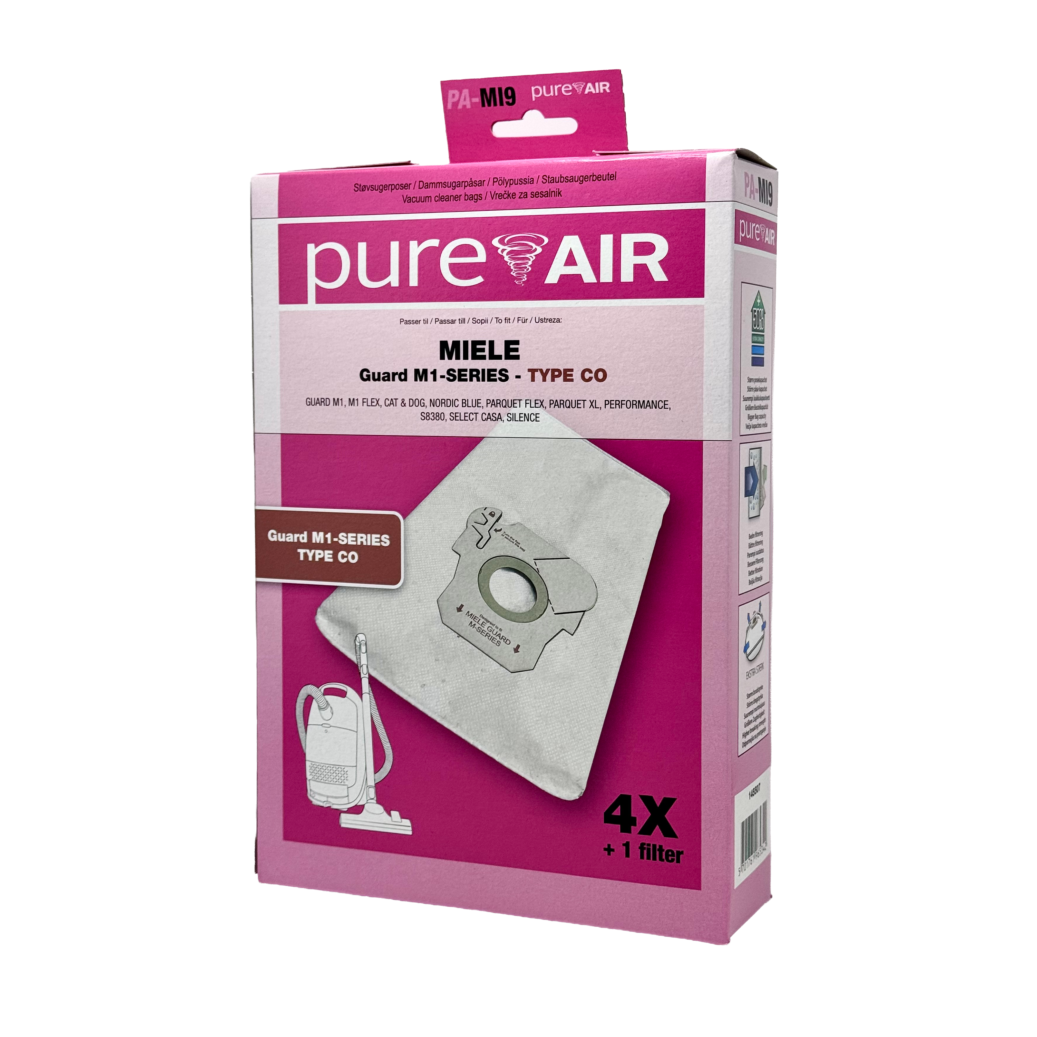 Pure Air Miele Guard M1-Series støvsugerposer
