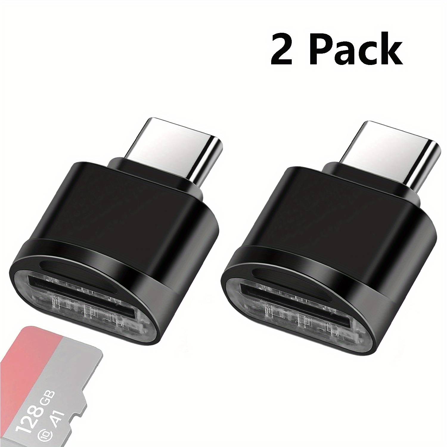 TEMU 2 Pack Usb C Sd/ Tf Card Reader, Usb C To Micro Otg Memory Reader, Type Reader Adapter For Iphone Macbook Windows Galaxy