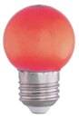 SHAH 57492 LED Tropfenlampe 45x70mm E27 230V rot 0,7W mit Kunststoffkolben