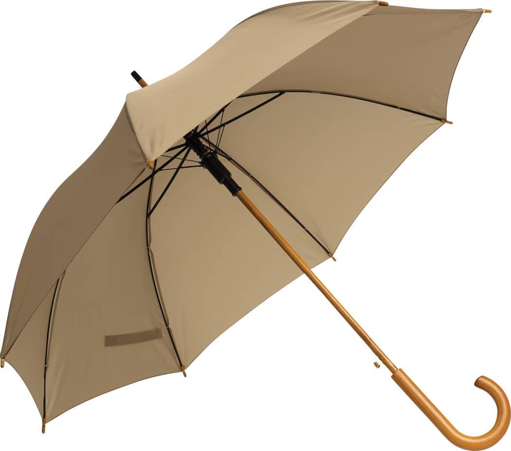 Kvalitet stok paraply – Oscar beige klassisk stokparaply Grøn