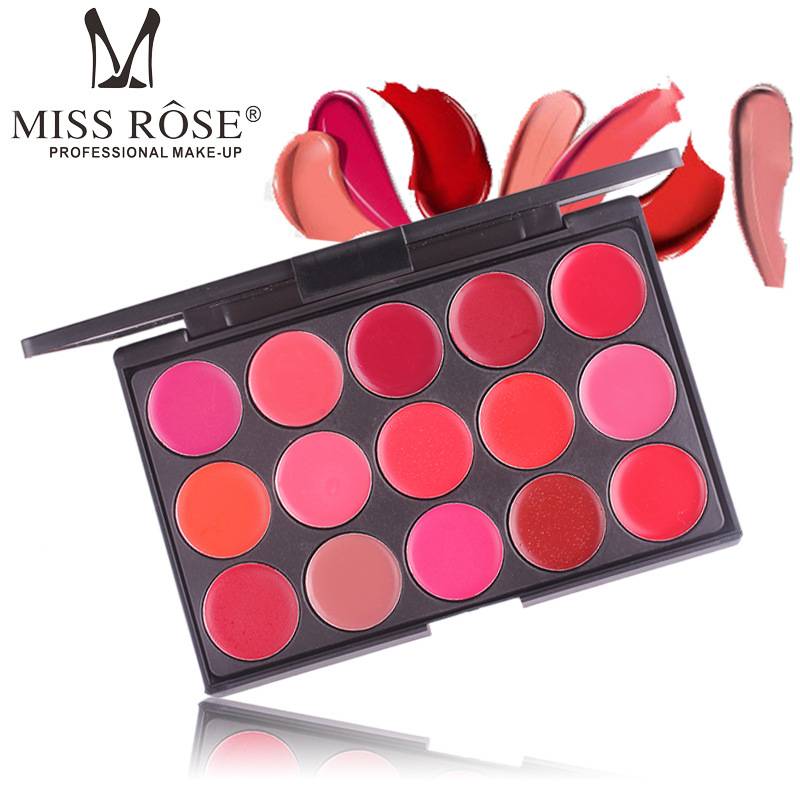 MISS ROSE PROFESSIONAL SERIES MATTE 15 COLORS MAKEUP LIPSTICK PALETTE.