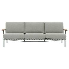 Muuto Settle Outdoor Sofa 3-Seater Ribbed Weave 2/Dark Green
