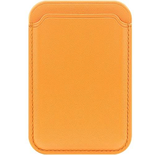 Mag-Safe plånbok för iPhone 12/13/14 Mini/Plus/Pro/Max, RFID-korthållare med Mag-Safe-magnet(gul)