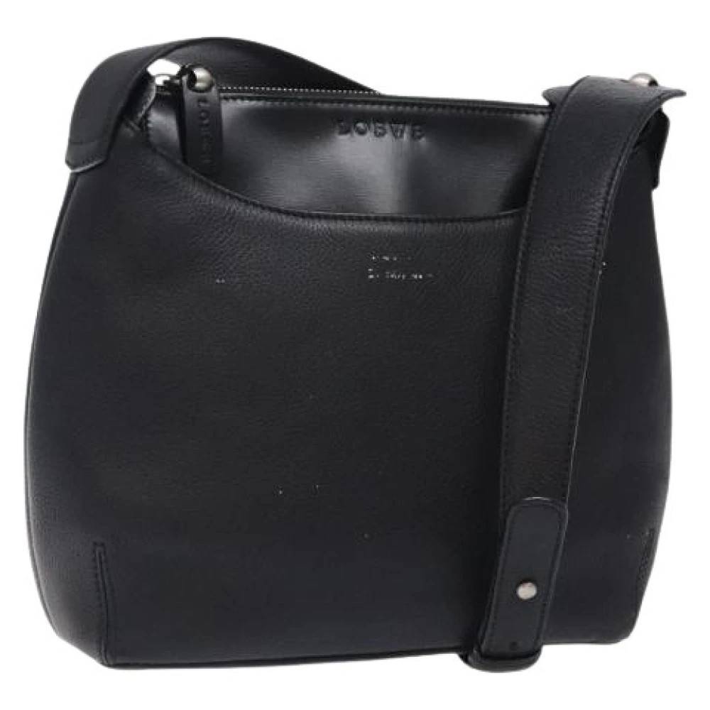 Loewe Pre-owned Pre-owned Leather Cross Body Bag - Vintage - Dame - Sort - ONE SIZE - Uld