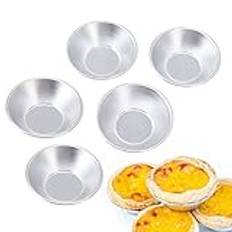 Jeanoko 25st Aluminium äggtårtformar små Tårta Pajform Mini Cupcake Tårta Muffins Kakform Bakformar Ägg Tårta Formar Formar Pannor Tårta Tårta Hållare för Bakning