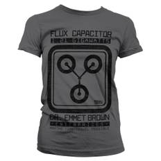 Flux Capacitor Girly Tee (S,DarkGrey)