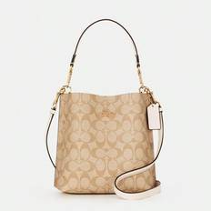 Mollie Bucket Bag 22 i signatur canvas 2WAY läder Crossbody axelväska CA582 IMDQC - Kaki