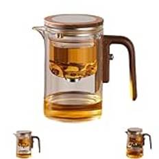 Enchantipot Magisk tekanna, Enchanti Tea Witchcraft Tekanna, Enchanti Tea Magic Pot, Magisk tekanna med infuser, vattenavskiljande tekanna i glas Klar magisk pott(20.29oz/600ml)