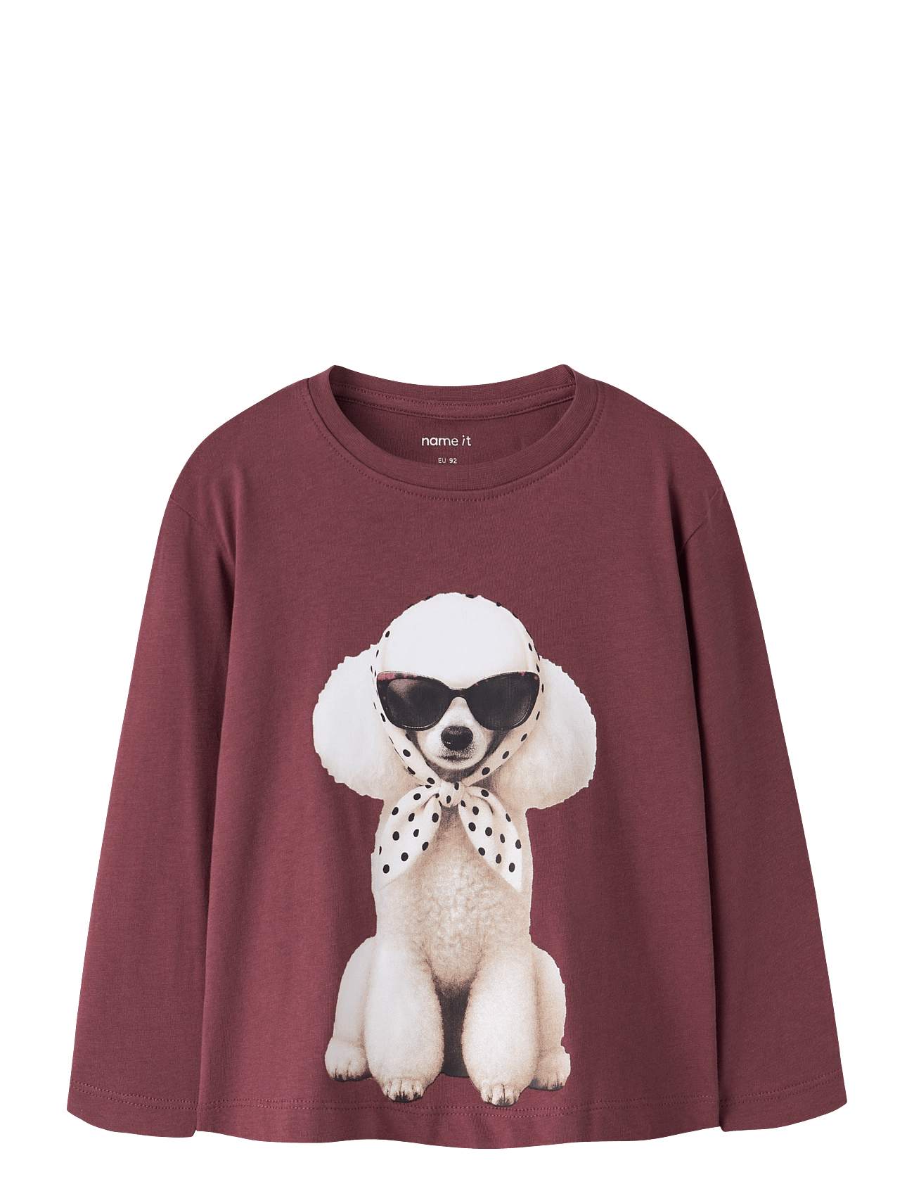 name it Nmfvotea Ls Nreg Top - Burgundy - 86