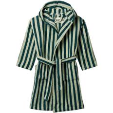 Bongusta Naram Kids Bathrobe Str 11-13 år - Sea Foam & Deep Teal Morgenkåber Bomuld hos Magasin