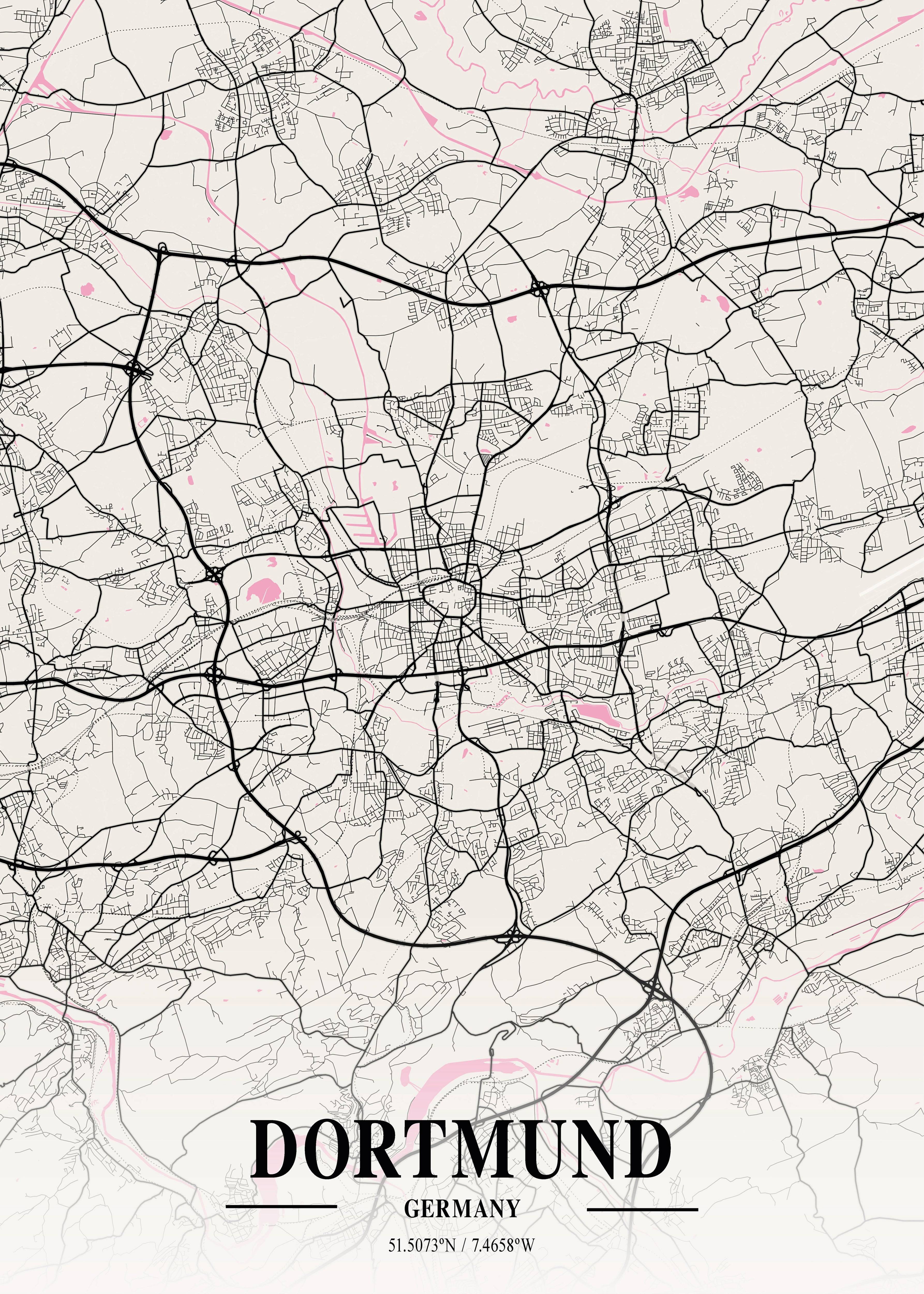 Dortmund Map1000 - 30x40 cm