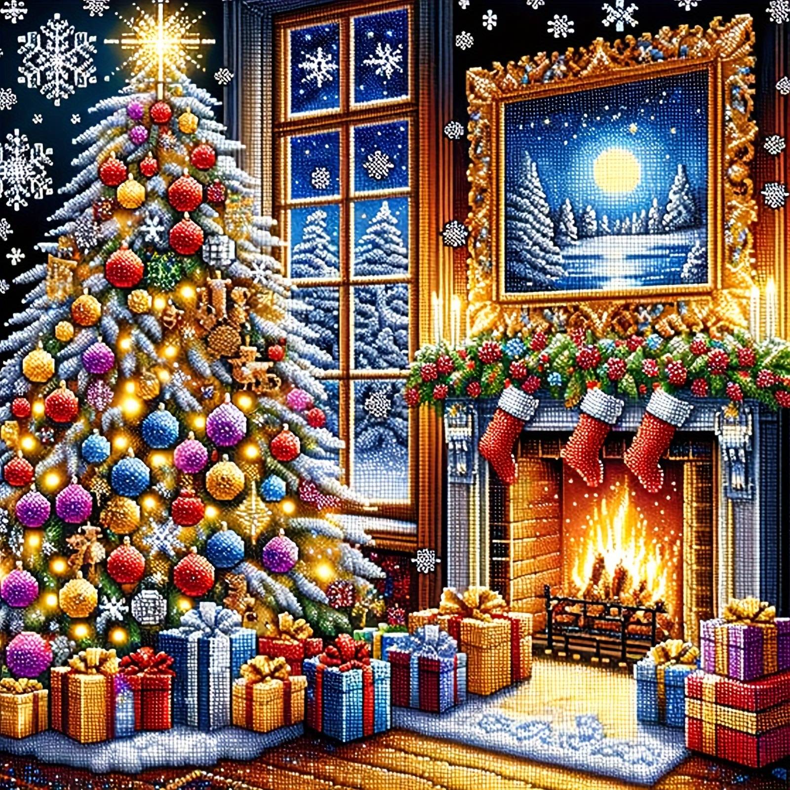 "the Christmas Tree" Decoration Diamond Painting Kit Adult 5ddiy Tools Beginner Bright Diamond Full Diamond Diamond Painting Art Decoration Gift For Home Wall