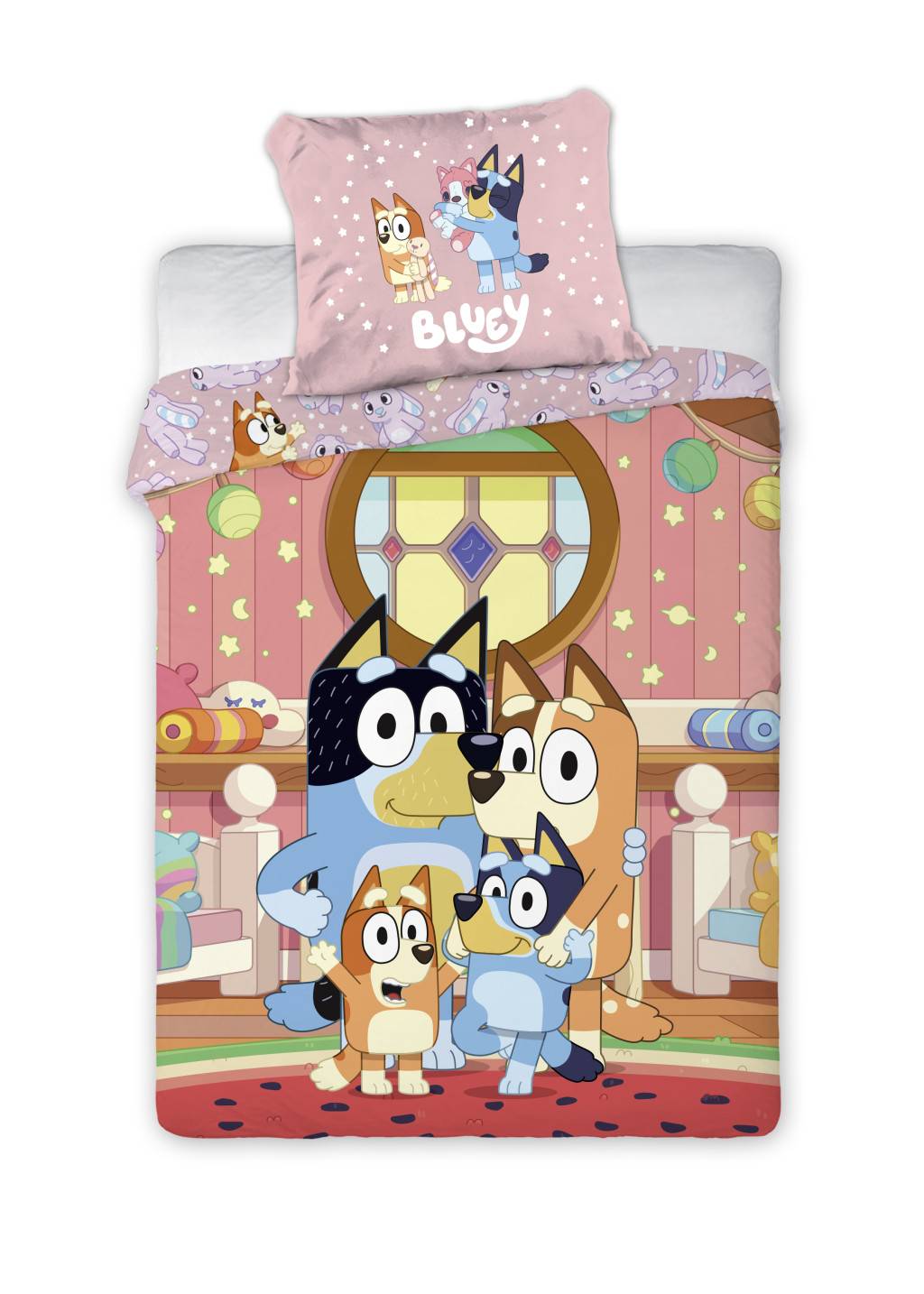Bluey At Home barns påslakanset 100×135 cm, 40×60 cm