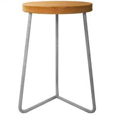 Grythyttan Stålmöbler Pall V1 45 Cm Obehandlad / Varmförzinkat Stål - Barstolar & Pallar Teak - 10411