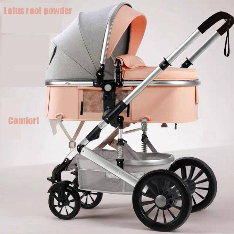 Barnvagn Bästa Kvalitet Billigt Pris Sits Vagn 3 i 1 Multifunktionell med Babylift khaki