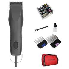 Rotschopf24 Edition: Profi Hunde Schermaschine MAX 50+ mit 8 extra Metallaufsteckkämme + Tasche. Stärker als Moser MAX50