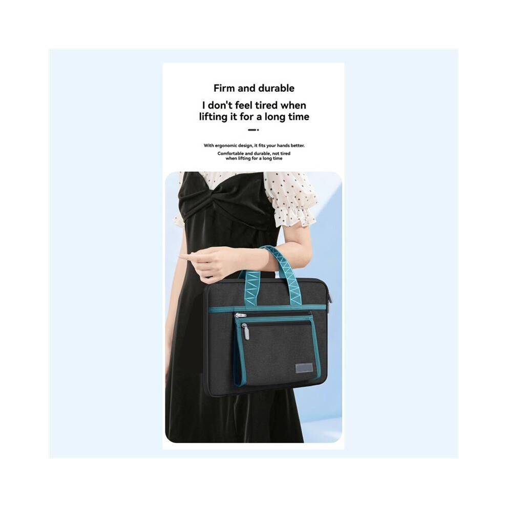 Waterproof Laptop Bag, Tablet Bag Sleeve Handbage Portable Notebook Briefcase 13.3-14 Inch Dark + Gray