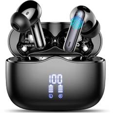 Bluetooth Kopfhörer, Kopfhörer Kabellos Bluetooth 5.4 In Ear Kopfhörer mit 4 ENC Noise Cancelling Mic, Kabellose Kopfhörer Tiefer Bass Wireless Earbuds 40Std, IP7 Wasserdicht Ohrhörer LED Anzeige