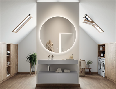 DARA-2 spejl med LED lys, antidug - Ø75 cm