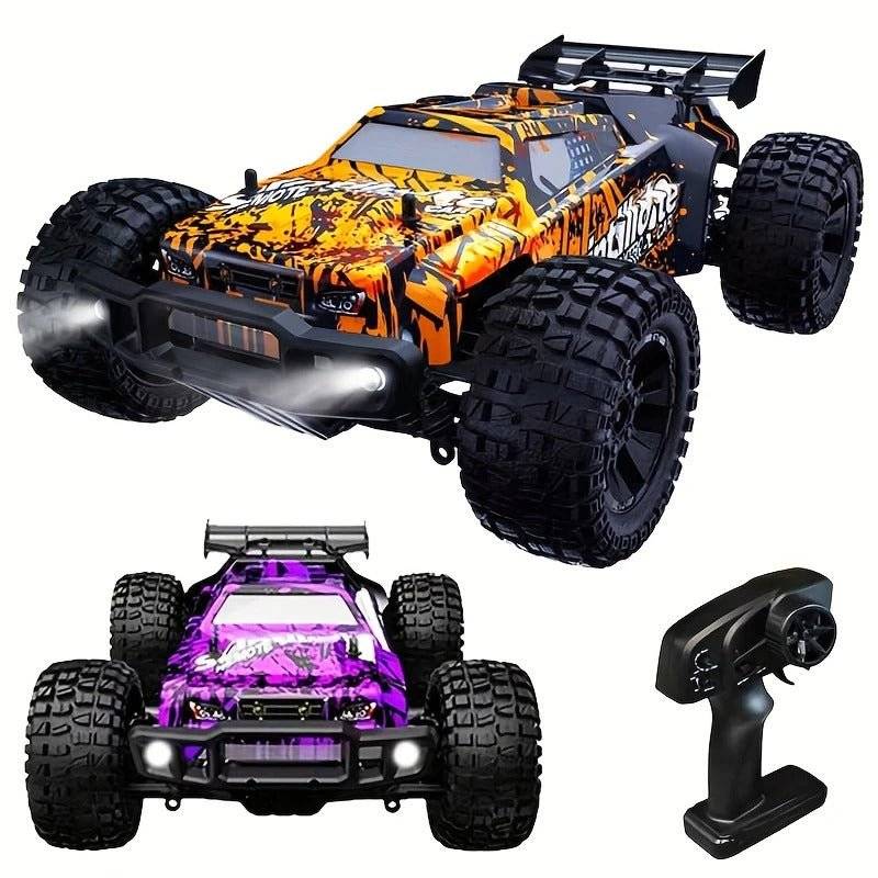 RC monstertruck 4WD 40 km/h – fjärrstyrd bil med LED för 8+, Orange