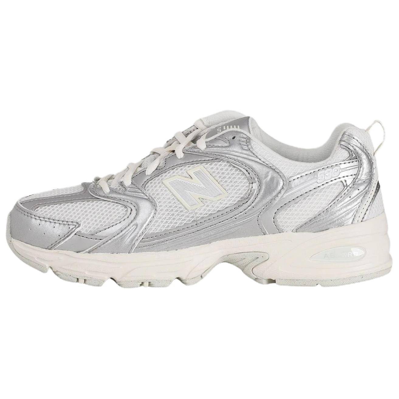 New Balance 530 Silver Metallic Reflection Unisex Sneakers Vit U5303IR cm white