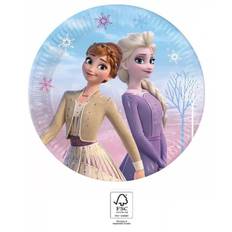 Disney Frost paptallerkner 23 cm lilla , 8 stk.