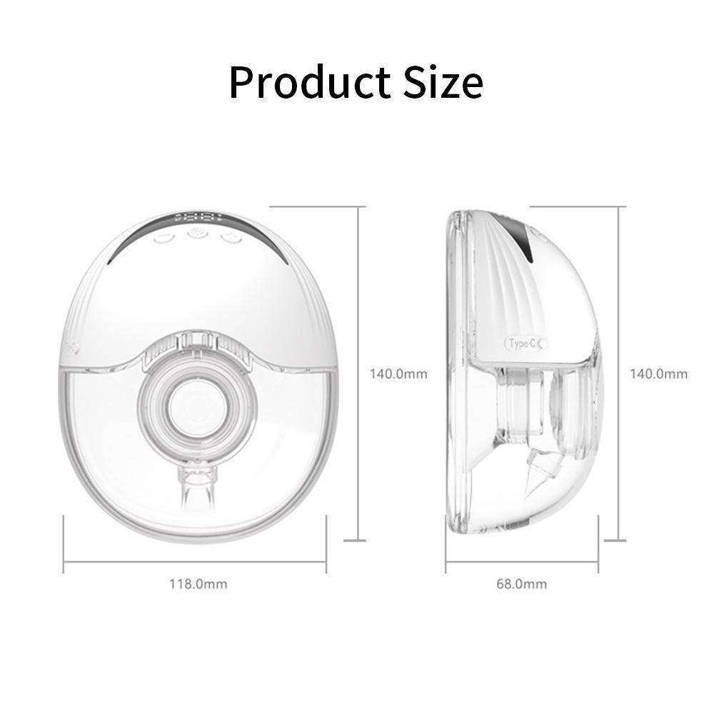 MY-375 Bärbar Handsfree Bröstpump Bärbar Elektrisk Bröstpump Lätt med LED-display 4 Lägen & 12 Nivåer