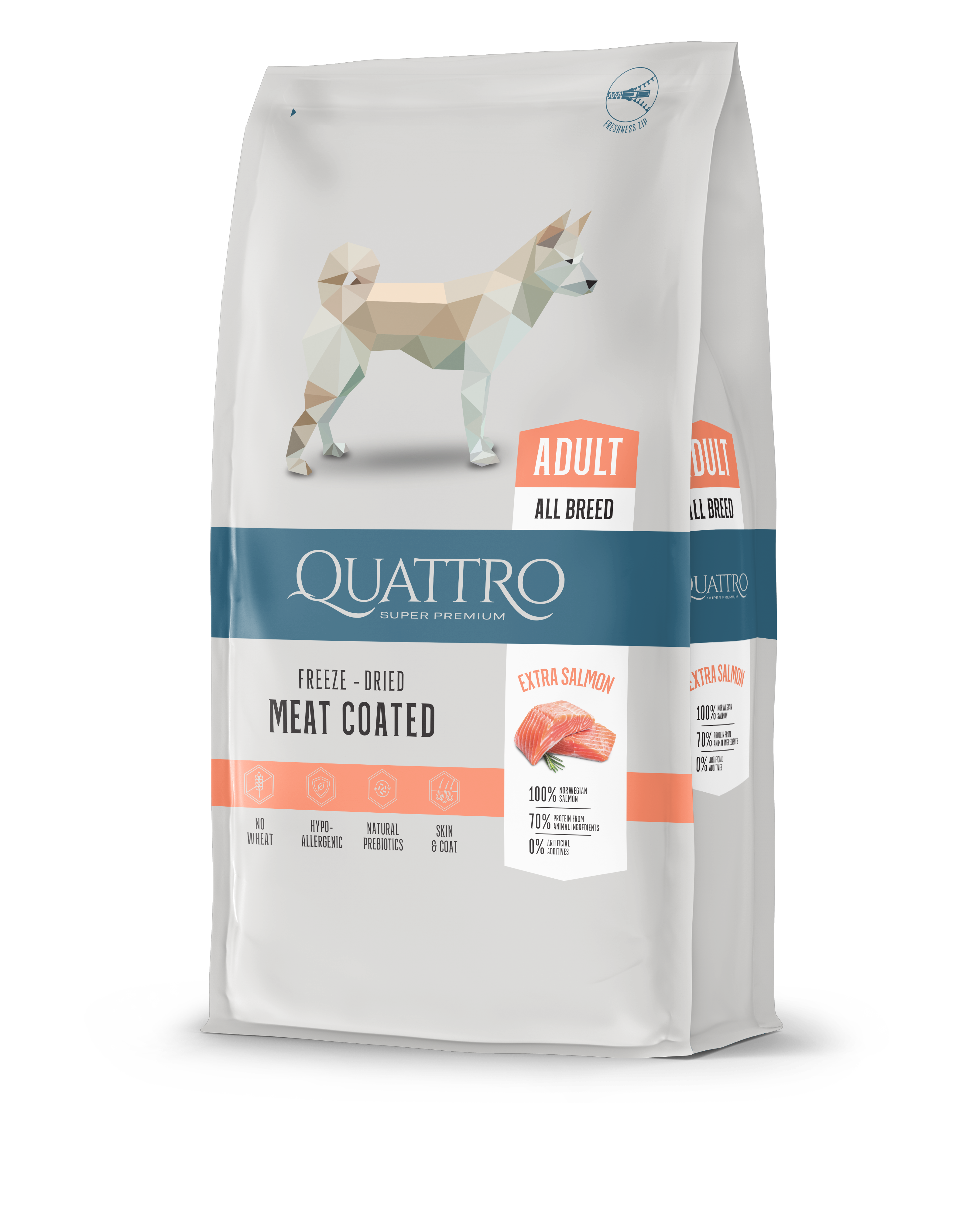 QUATTRO Super Premium all breed Salmon - flere varianter - 12 g