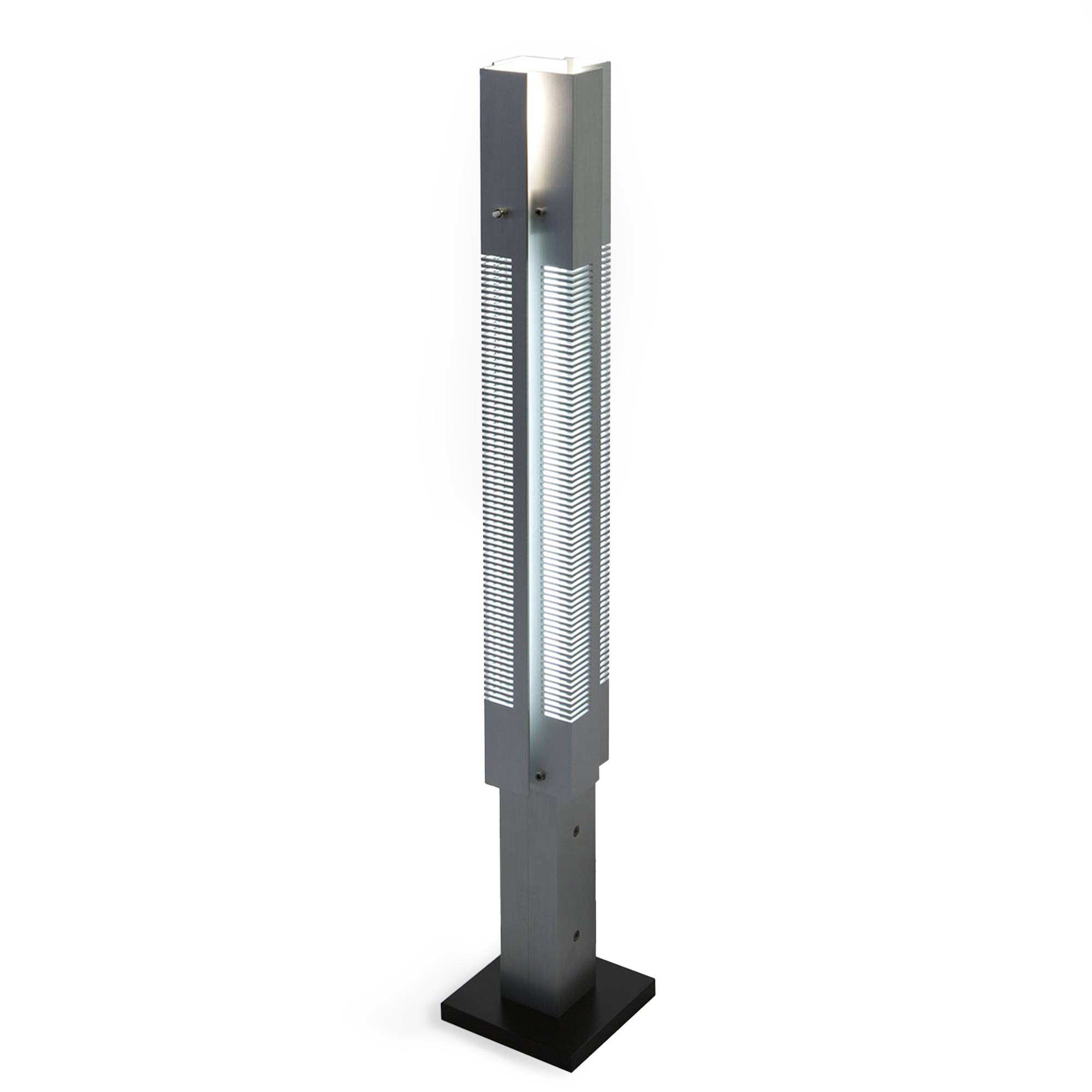 Serge Mouille - Colonne lumineuse Petit Signal –Small Signal Floor Lamp, Aluminium - Standerlamper - Serge Mouille - Sølv,Sort - Metal