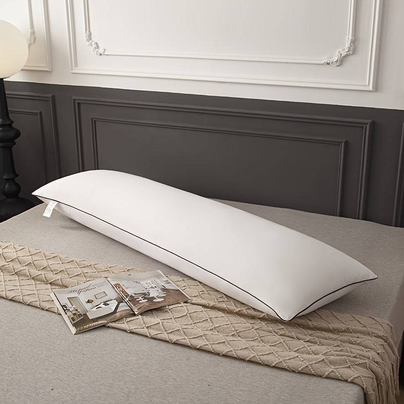 1pc Premium Soft Extended Pillow White, Comfortable Sleeping Body Pillow for Hotel and Home Use - White / 48*150cm (48*150cm)
