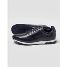 Bannister Trainers - Navy Burnished Calf