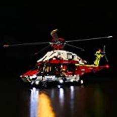 Tegelglans ljussats för Lego® Airbus H175 Rescue Helikopter 42145 (Lego Set ingår inte) (klassisk version)