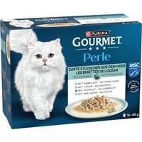 Gourmet Perle blandat urval 12 x 85 g - Möra bitar från havet i sås (4 sorter)