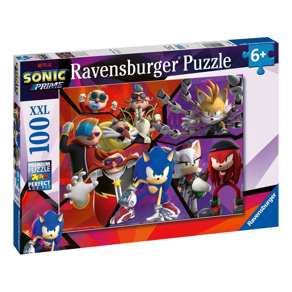Ravensburger Sonic Prime Xxl Pussel 100 Bitar Sonic Pussel 13383 spel barn underhållning