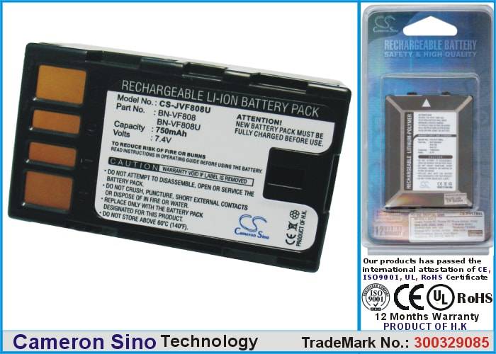 Batteri til kameraer af typen JVC GR-D796, GR-D750, GZ-HD40AC m.fl..