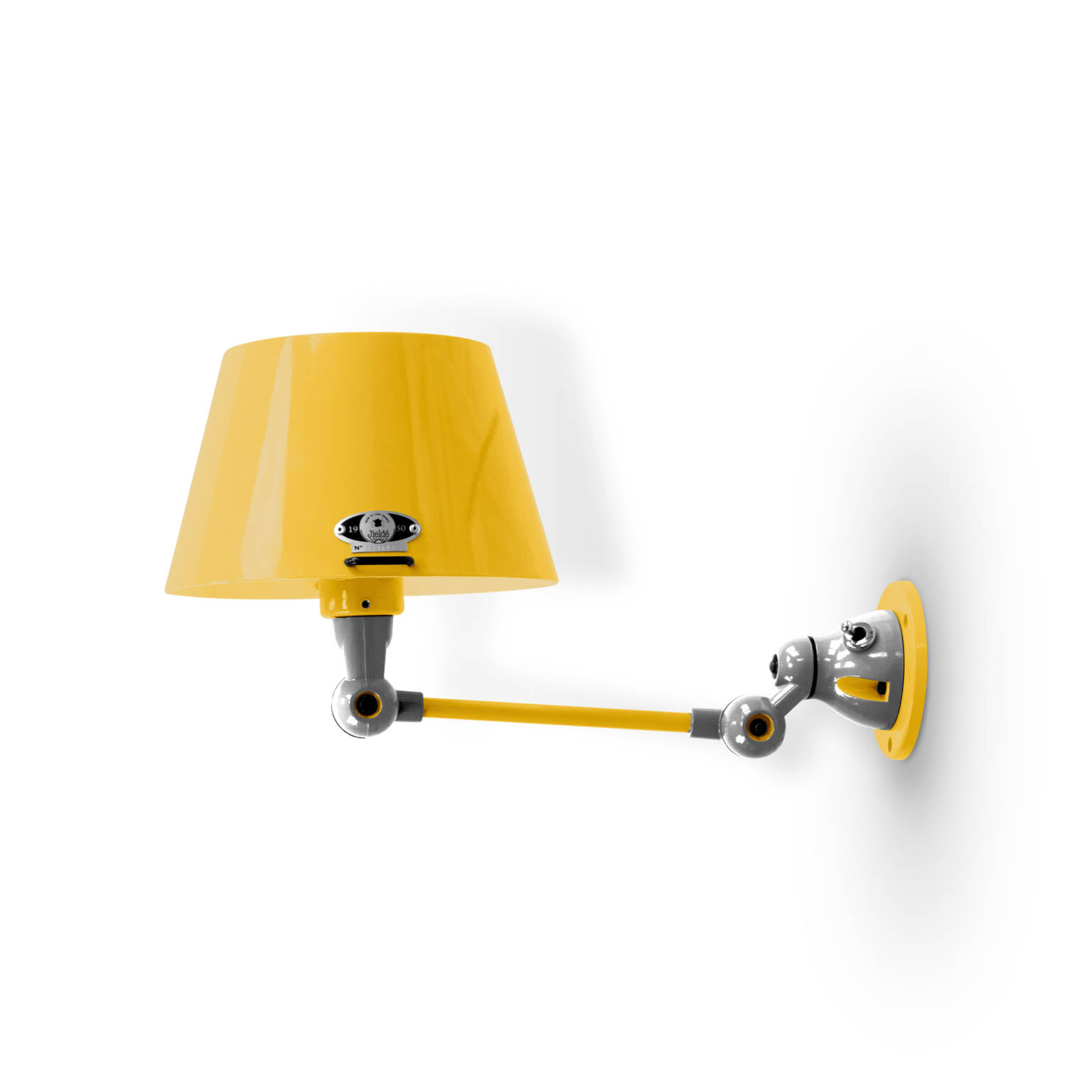 Aicler AID701 væglampe fra Jieldé - Mustard / Poleret/blank