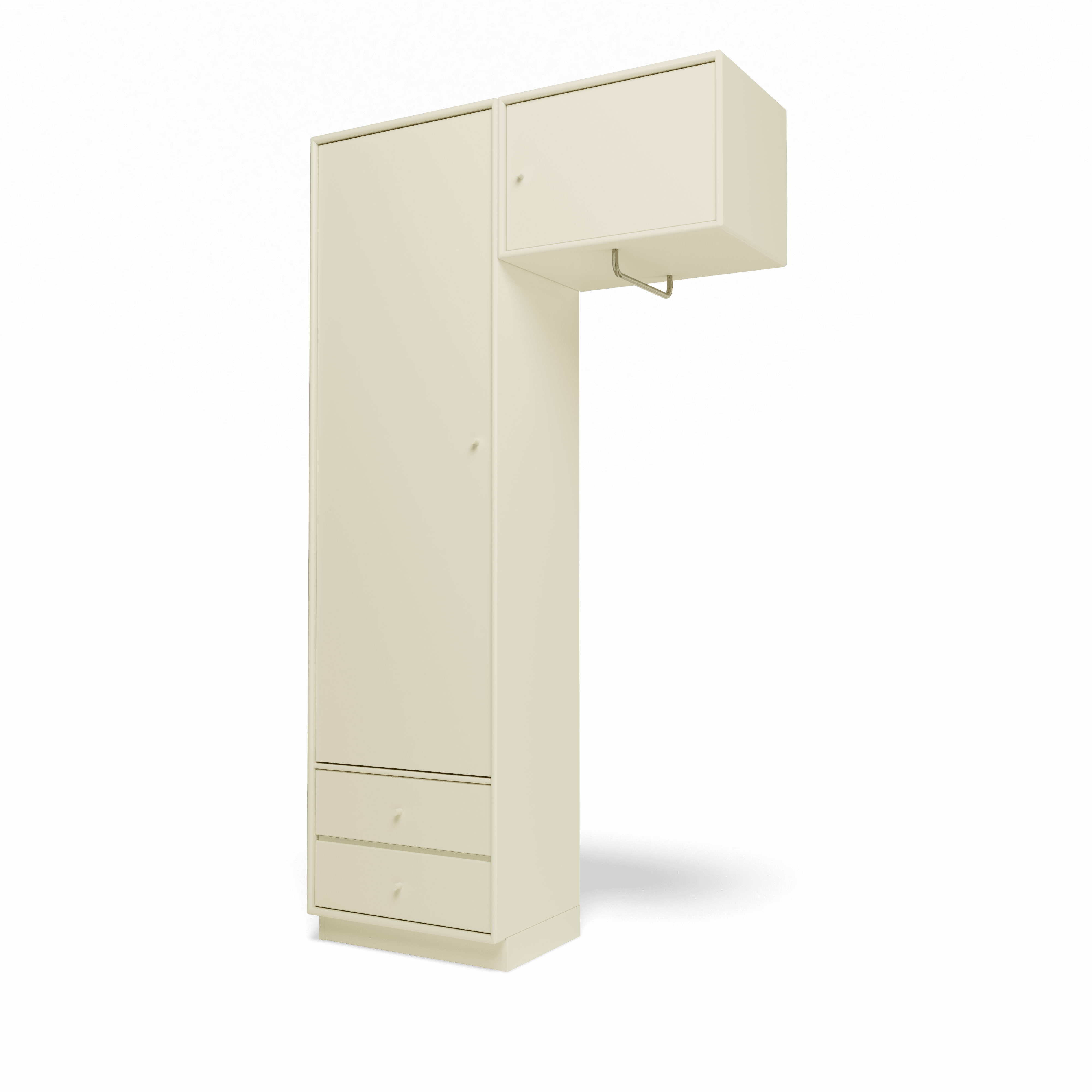 Attire II garderobe, inkl. sokkel 7 cm fra Montana Vanilla - Jacobsen Plus