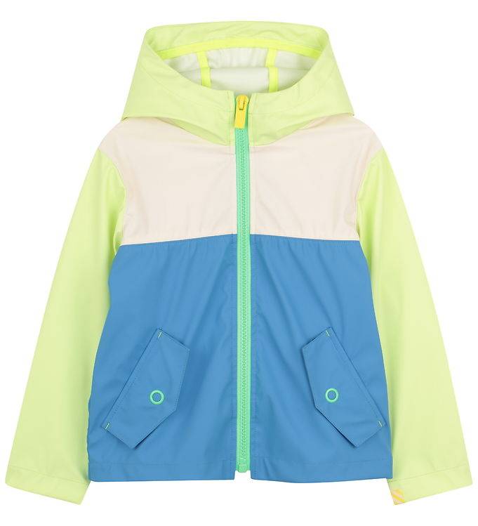 Billieblush Regnjakke - PU - Green Lemon/Blå - Billieblush - 4 år (104) - Regnjakke