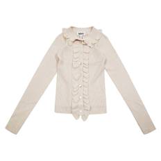 Molo, Kids , Dame, Beige, 128 CM, Rynket krave og knap polo skjorte
