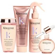Kérastase Gloss Absolu Shampoo, Conditoner, Milk and Oil Bundle