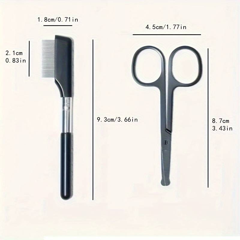 TEMU 2pcs Pet Eye Grooming Kit: Stainless Steel Comb & Detail Brush For Dogs, Cats - Tear Stain Removal & Hair Trimming