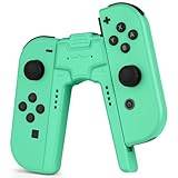 OFFCUP Laddningshandtag för Nintendo Switch NS/Switch OLED, effektiv laddningsgrepp kontroll hållare V-formad spelhandtag styrenhet bärbar hållare för Switch Controller (grön)