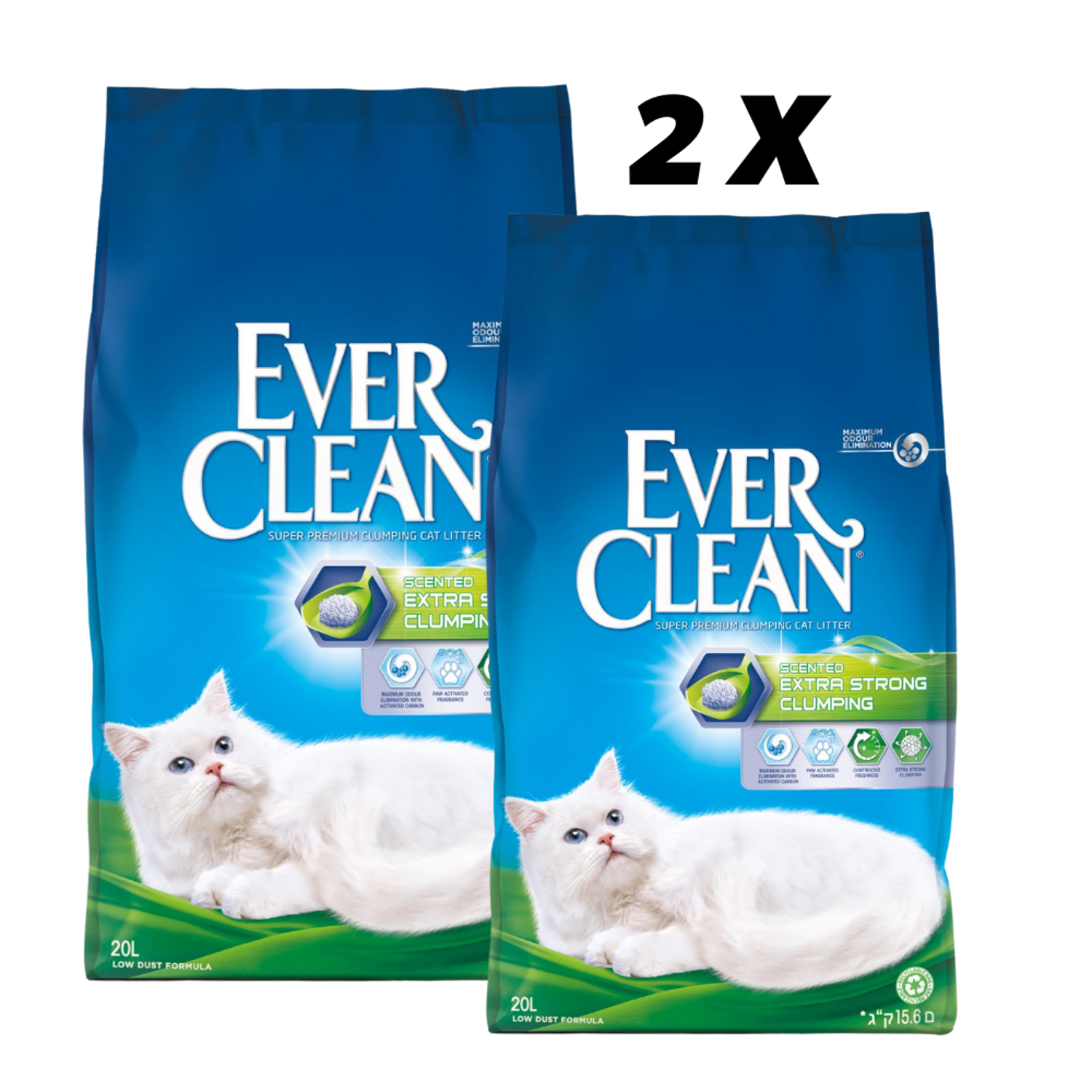 Ever Clean Extra Strenght m. Parfume 20 liter - 2 x 20 L