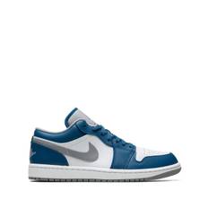 Jordan - Air Jordan 1 True Blue låga sneakers - unisex - kalvskinn/gummi/Tyg - 7.5 - Blå